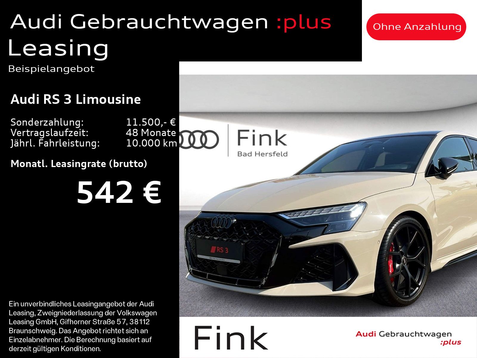 Audi RS 3 Limousine Keramik Pano Matrix HuD