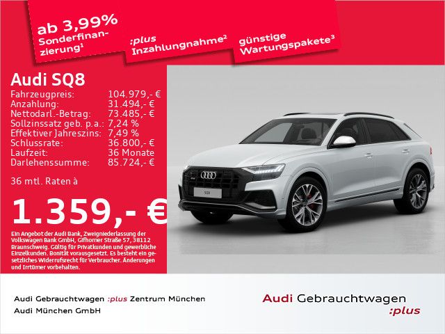 Audi SQ8 TFSI tiptr. Pano/Matrix/B&O/Leder/StdHzg/AHK