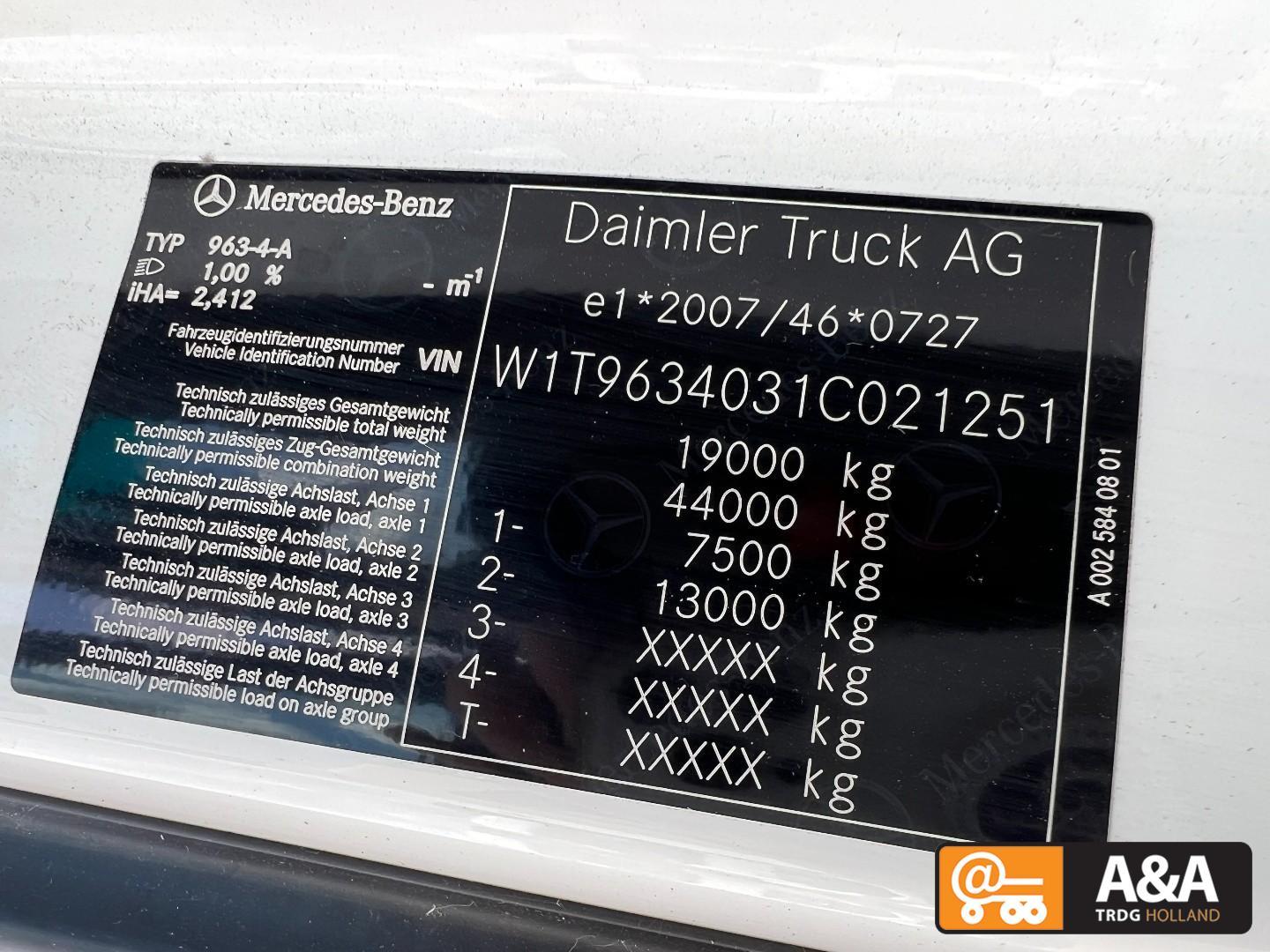 Mercedes-Benz ACTROS 1845 LS MP5 - 627,000 km - W1T9634031C021