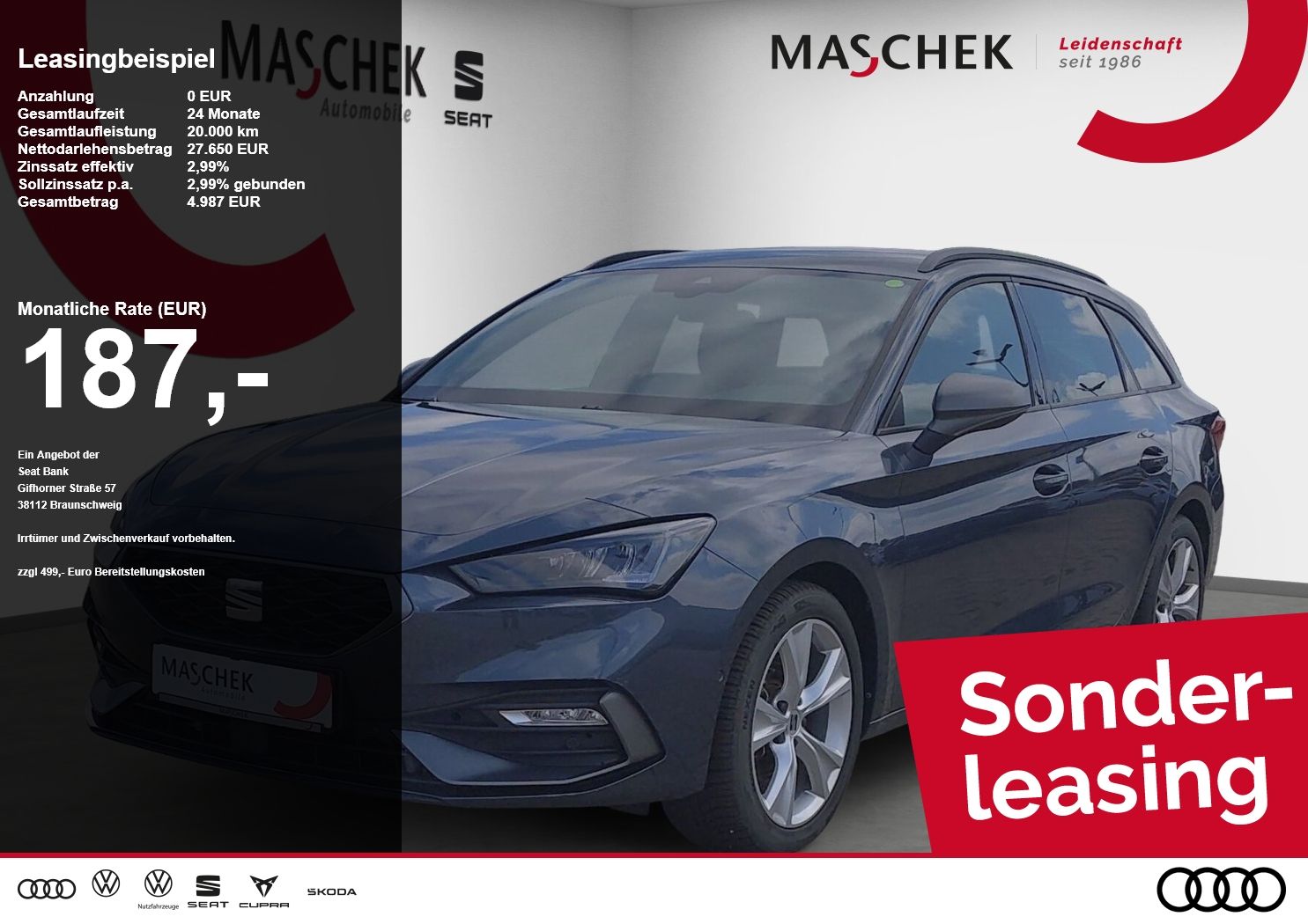 Seat Leon ST FR *nur bis 11.08*Sonderleasing 1.5 eTSI