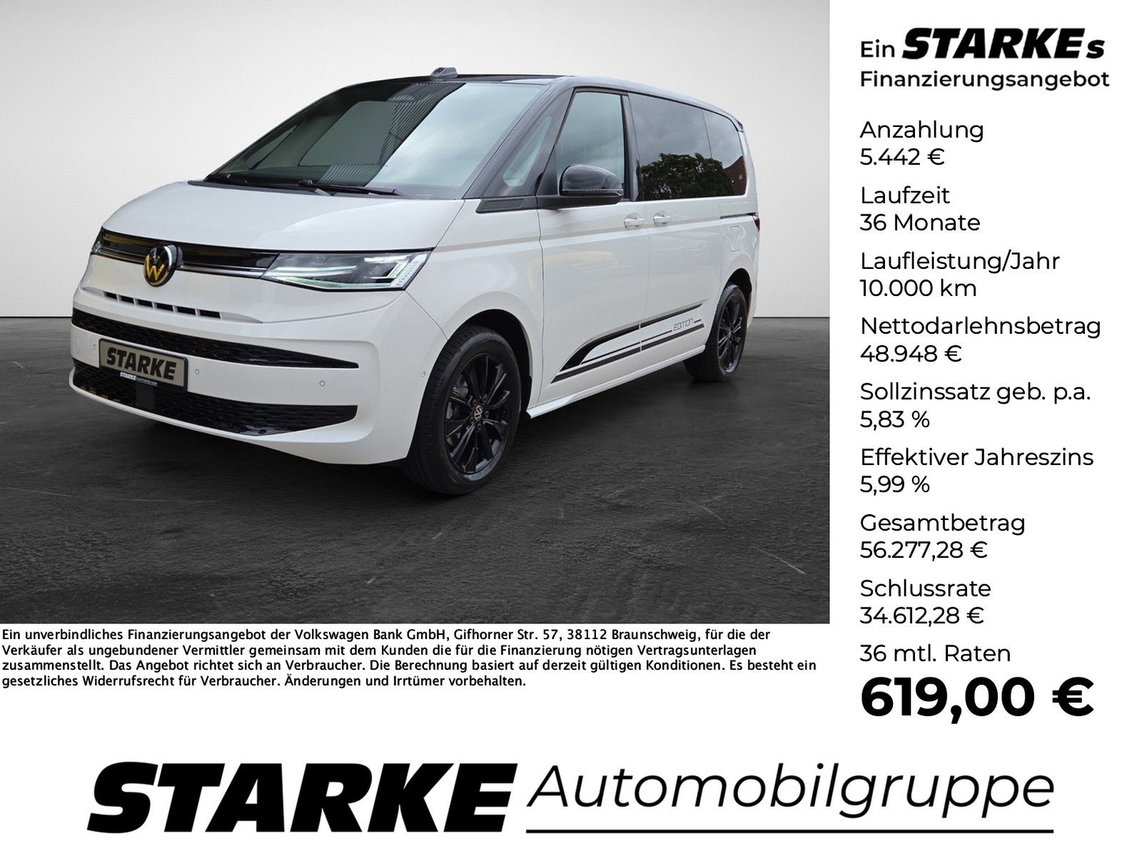 Volkswagen T7 Multivan 2.0 TDI DSG Edition  Panodach AHK Na