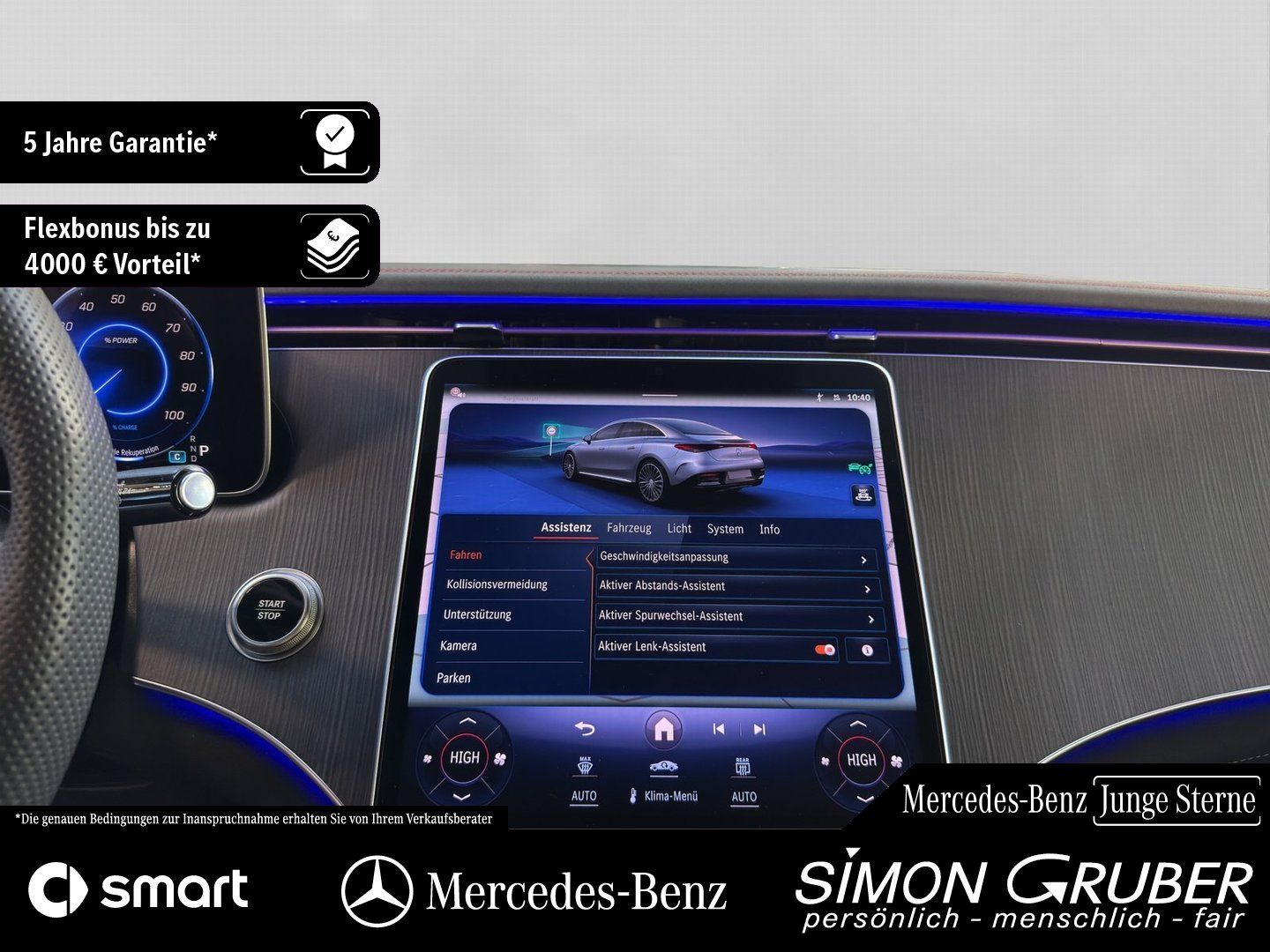 Fahrzeugabbildung Mercedes-Benz EQE 350 4M AMG Night Airmatic Pano Massage 22KW