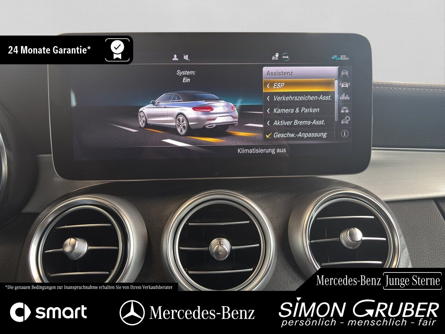 Fahrzeugabbildung Mercedes-Benz C 200 Cabriolet AMG Night Distronic 360 19 Zoll