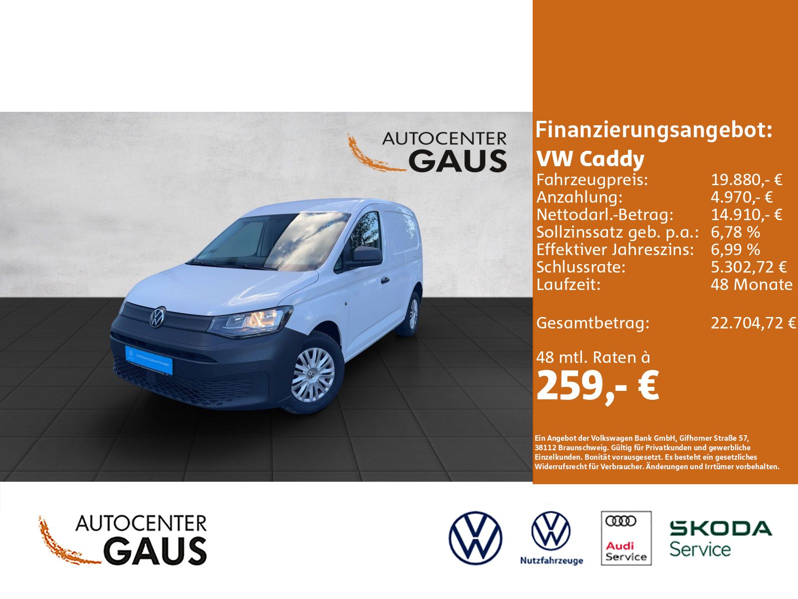 Caddy Cargo 2,0 l 75 kW TDI EU6 SCR Frontantrieb