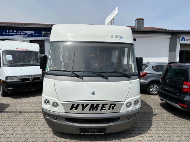 HYMER / ERIBA / HYMERCAR B504/FESTBETT/HUBBETT/AUT-SAT/KLIMA/GRÜNE PLAK.