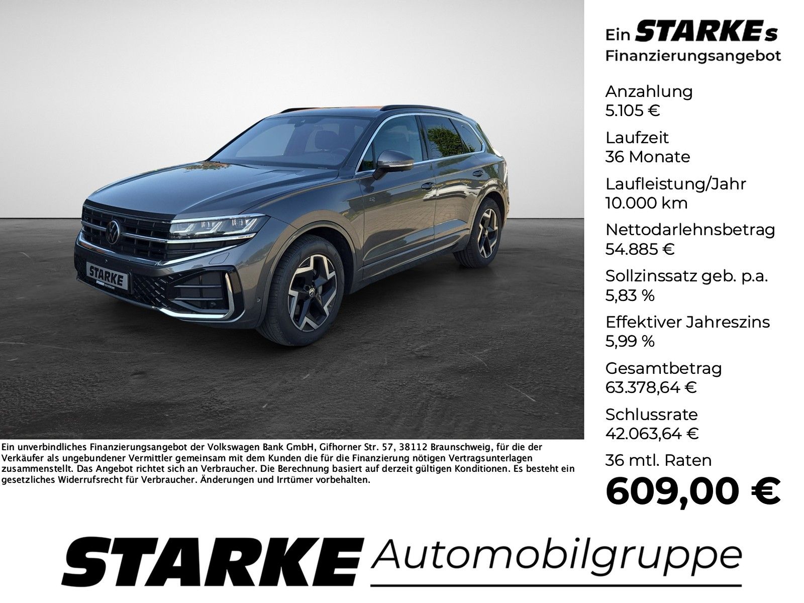 Volkswagen Touareg 3.0 TDI 4M R-Line  AHK Navi LED Leder Ka
