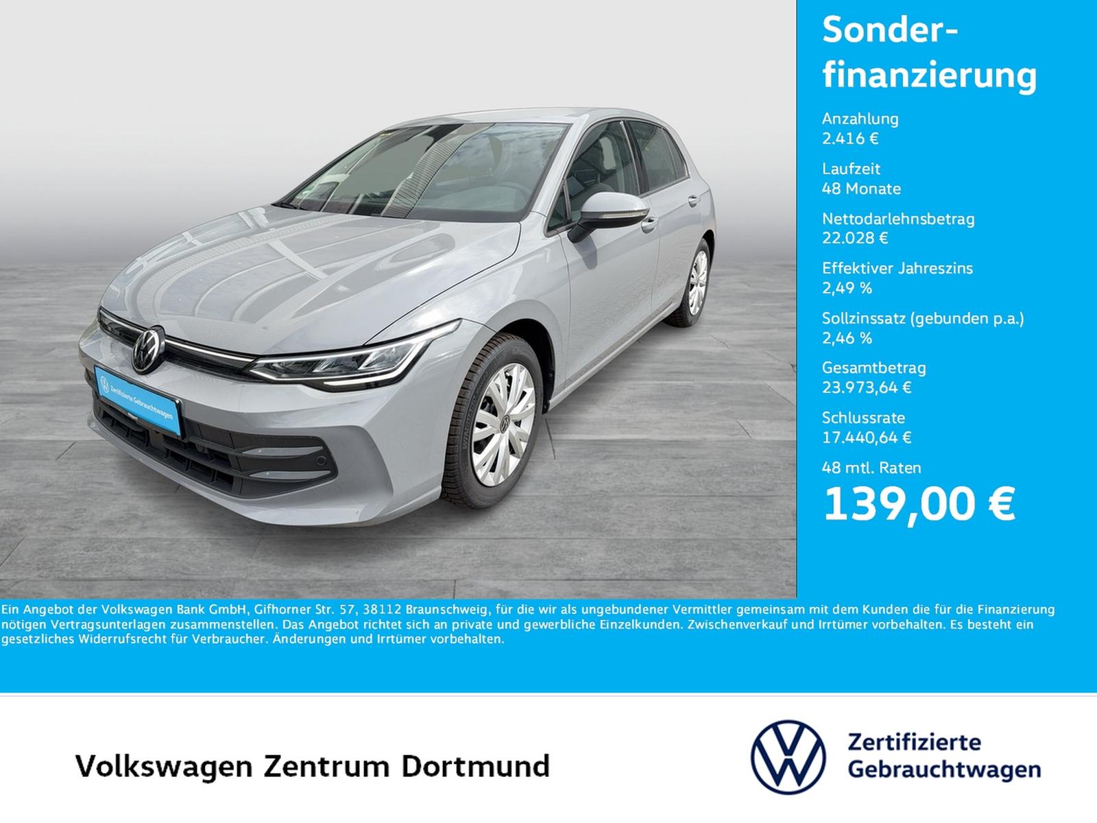 Volkswagen Golf VIII 1.5 eTSI LIFE ACC CARPLAY ALU SITZHEIZ