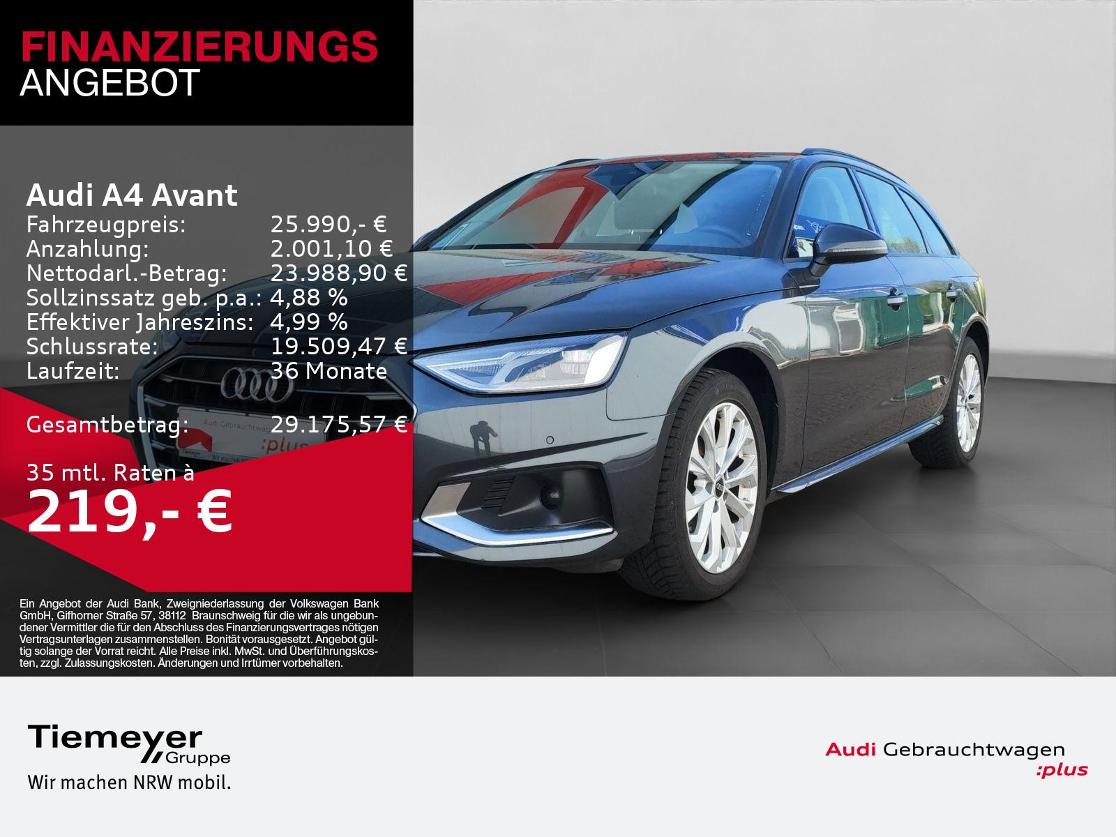 Audi A4 Avant 35 TDI ADVANCED LEDER eSITZE NAVI KAMER