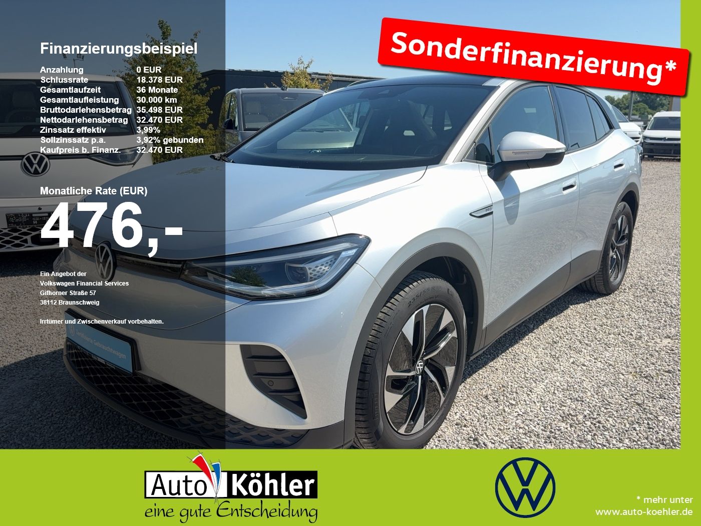 VW ID.4 Pro Performance Pano/CarPlay/Kamera/Matrix