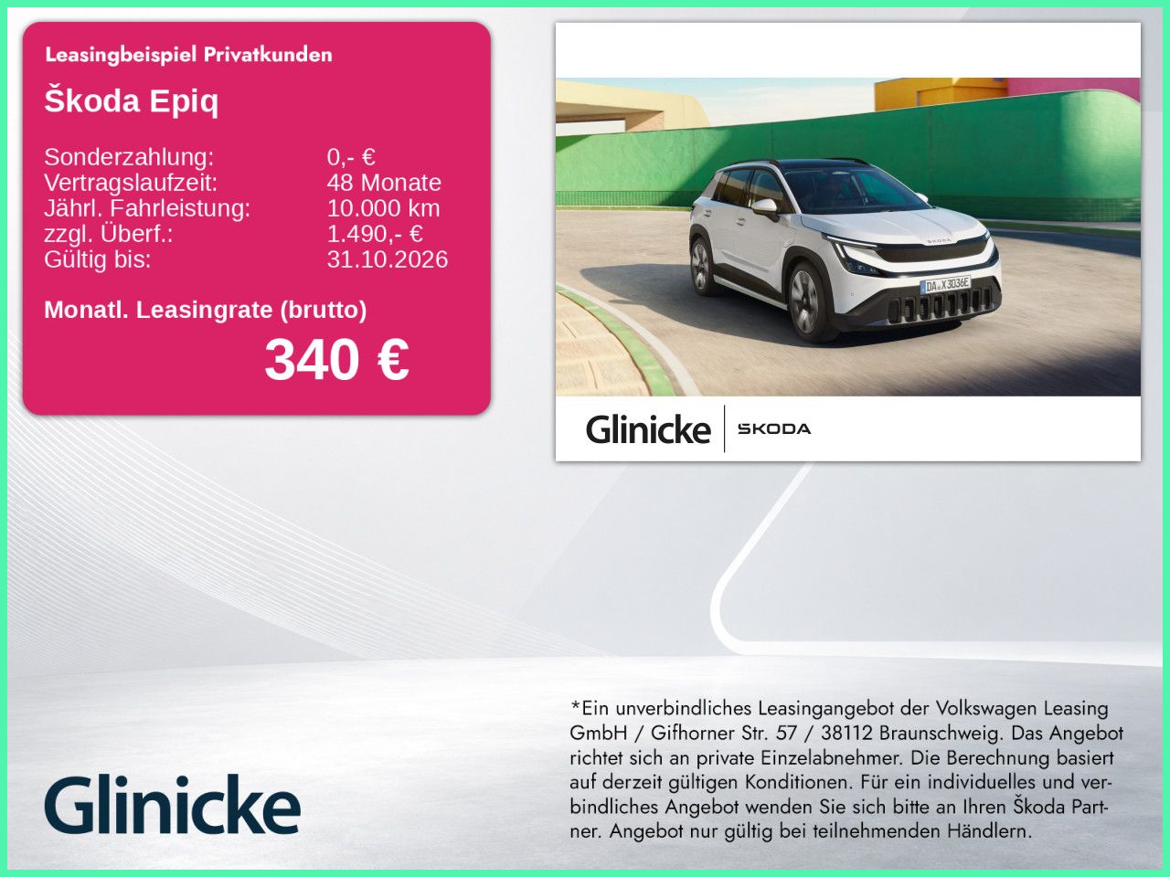 Skoda Epiq Edition Eins 55 - 155 kW 1-Gang-Automatik