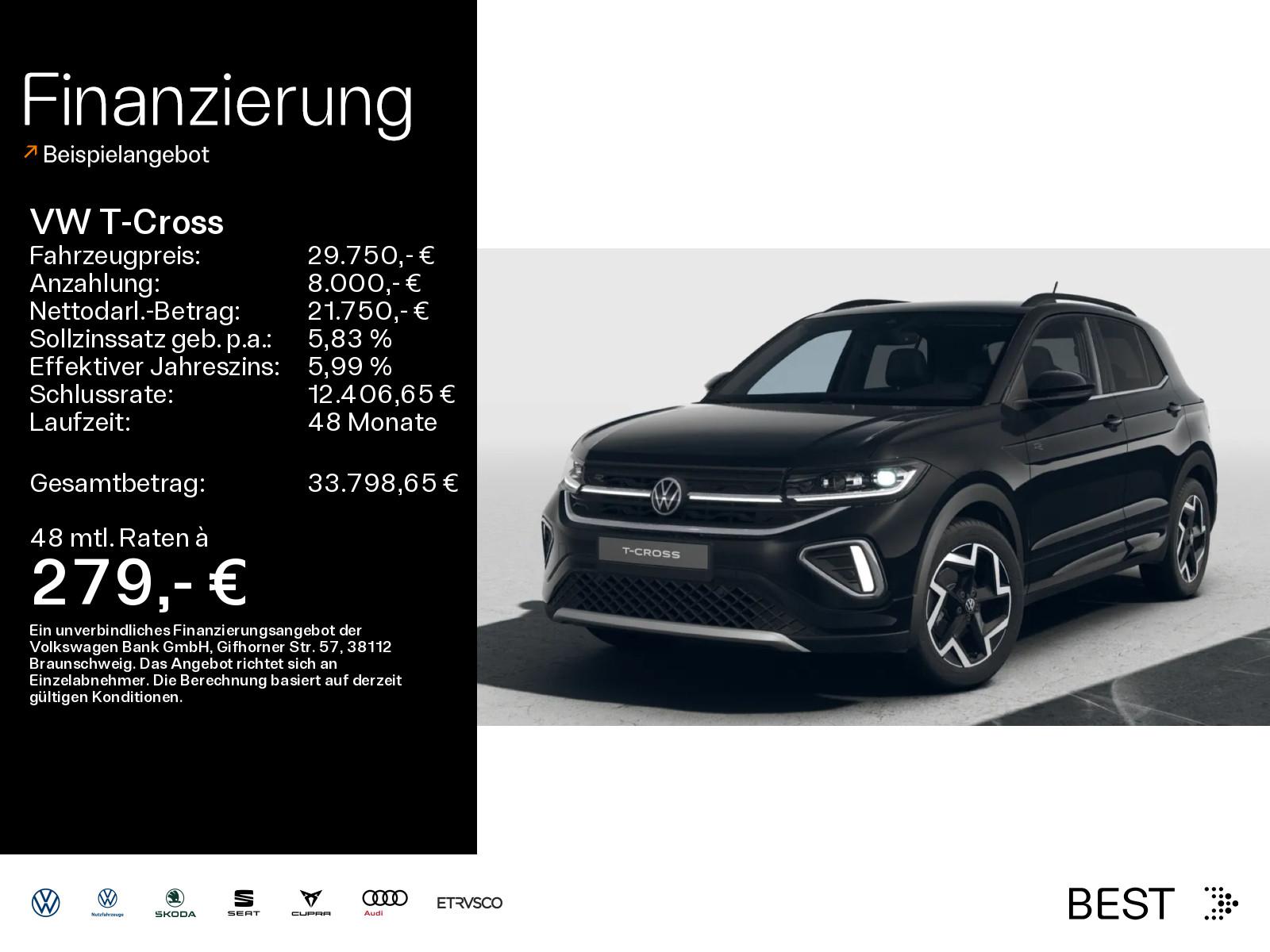 Volkswagen T-Cross 1.0 TSI DSG R-Line AHK*Kamera*NAV*SHZ