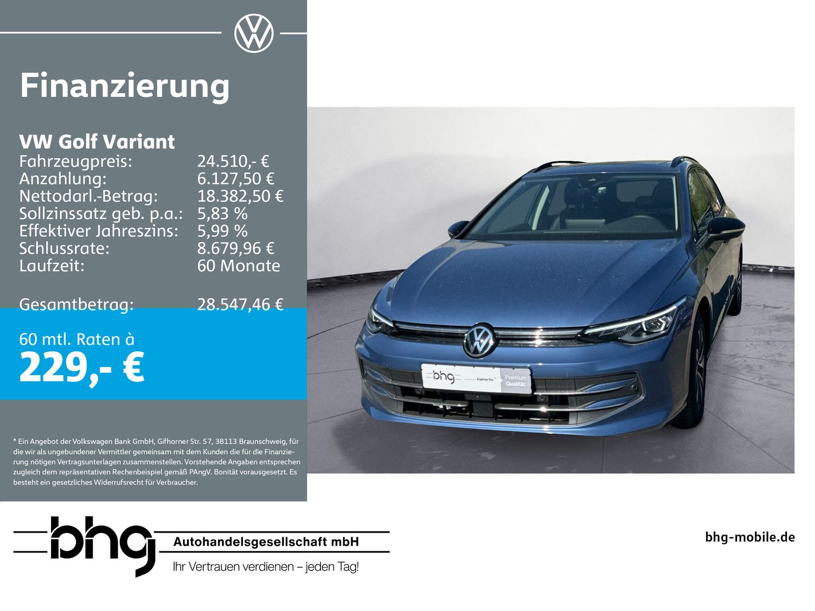 Volkswagen Golf Variant Life 2,0 l TDI SCR (1