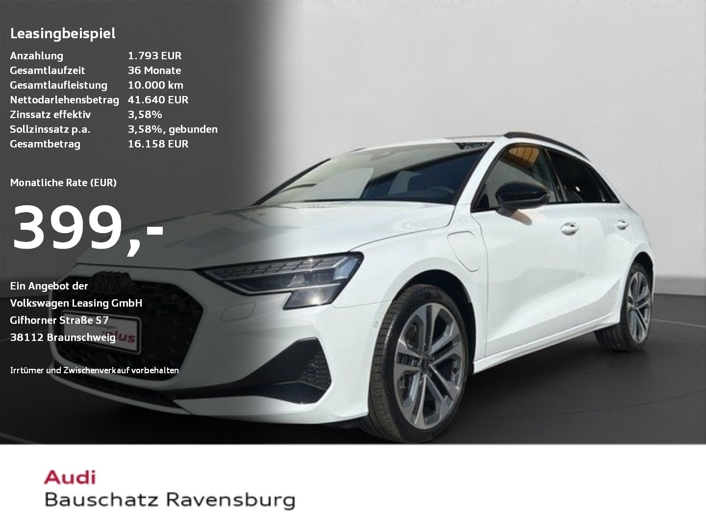 Audi A3 Sportb. 40 TFSI e advanced *LEDER*NAVI*MATRIX