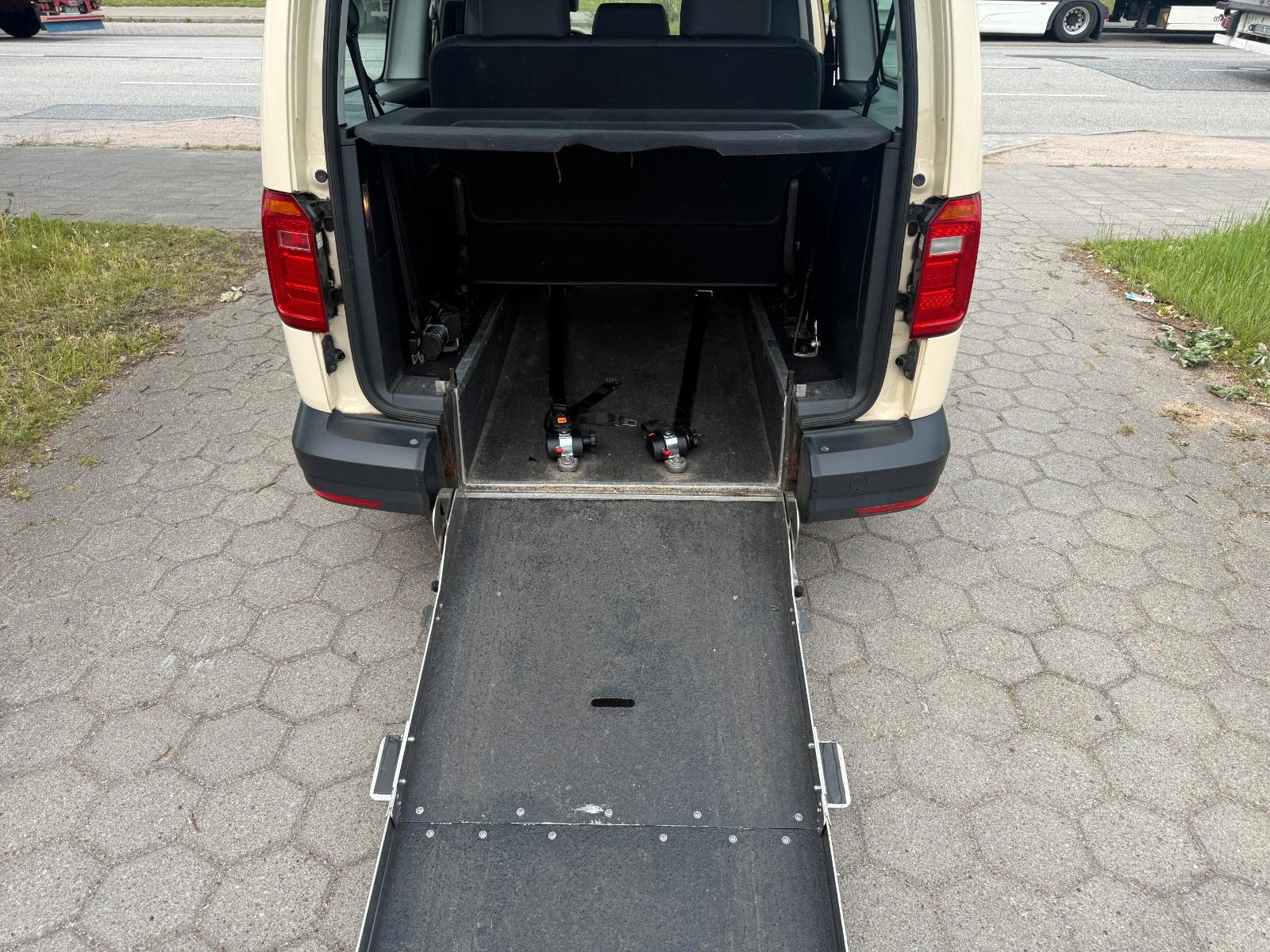 Volkswagen Caddy Maxi-7 Sitze-Rollstuhl-COC-TÜV-TOP