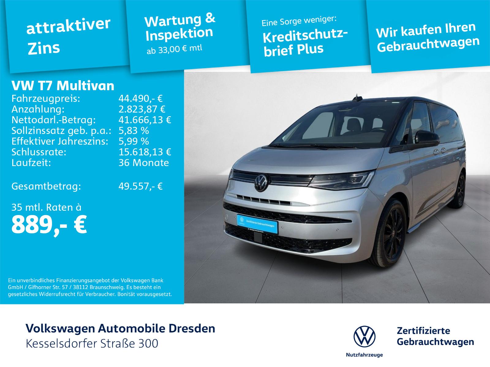 Volkswagen T7 Multivan 2.0 TDI DSG Life Navi LED AHZV