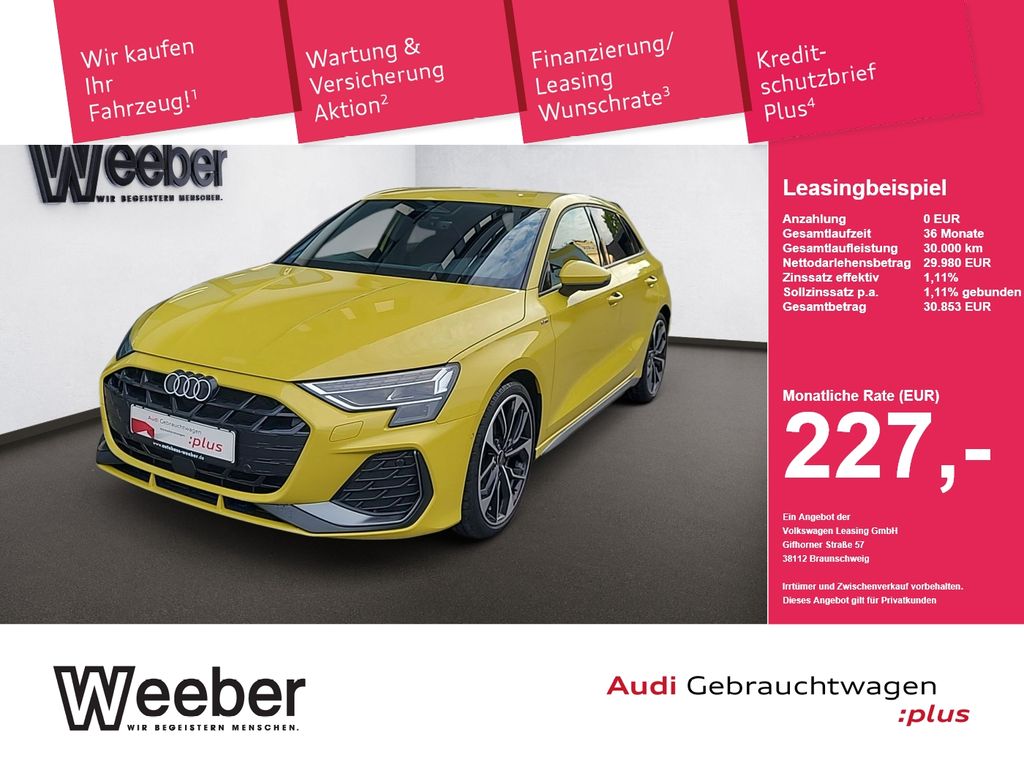 Audi A3 Sportback S line *MATRIX*KESSY*NAVI*19ZOLL*5J
