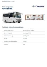 Concorde Carver 890 RRL - Vollausstattung, 1.Hand - Concorde Carver