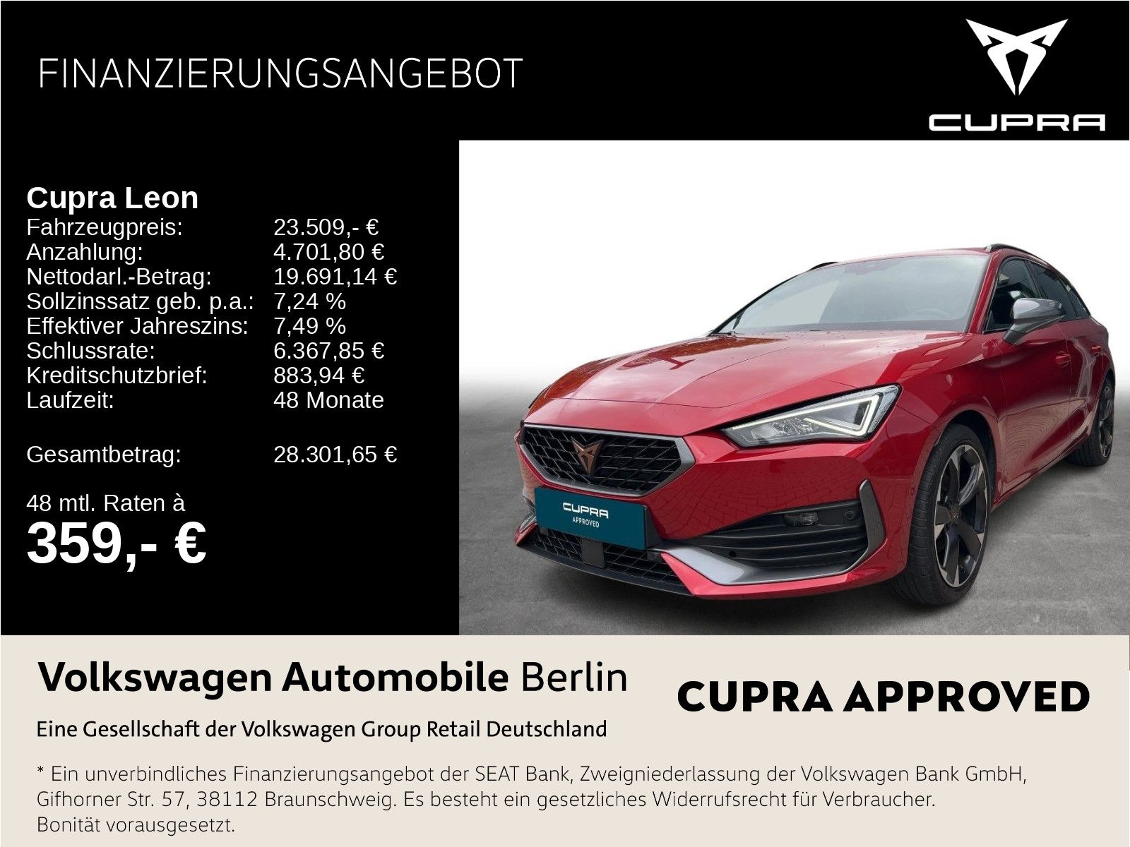 Cupra Leon Sportstourer 1.5 TSI LED SHZ ACC PDC