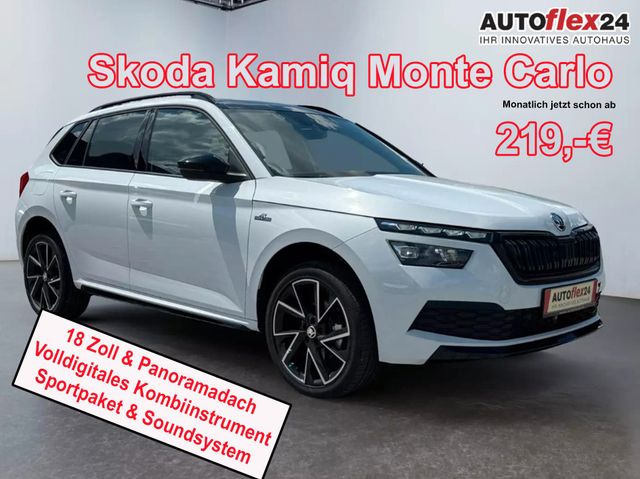 Skoda Kamiq Monte Carlo 1,5 TSI Klimaa/Spur/LED/Pan...