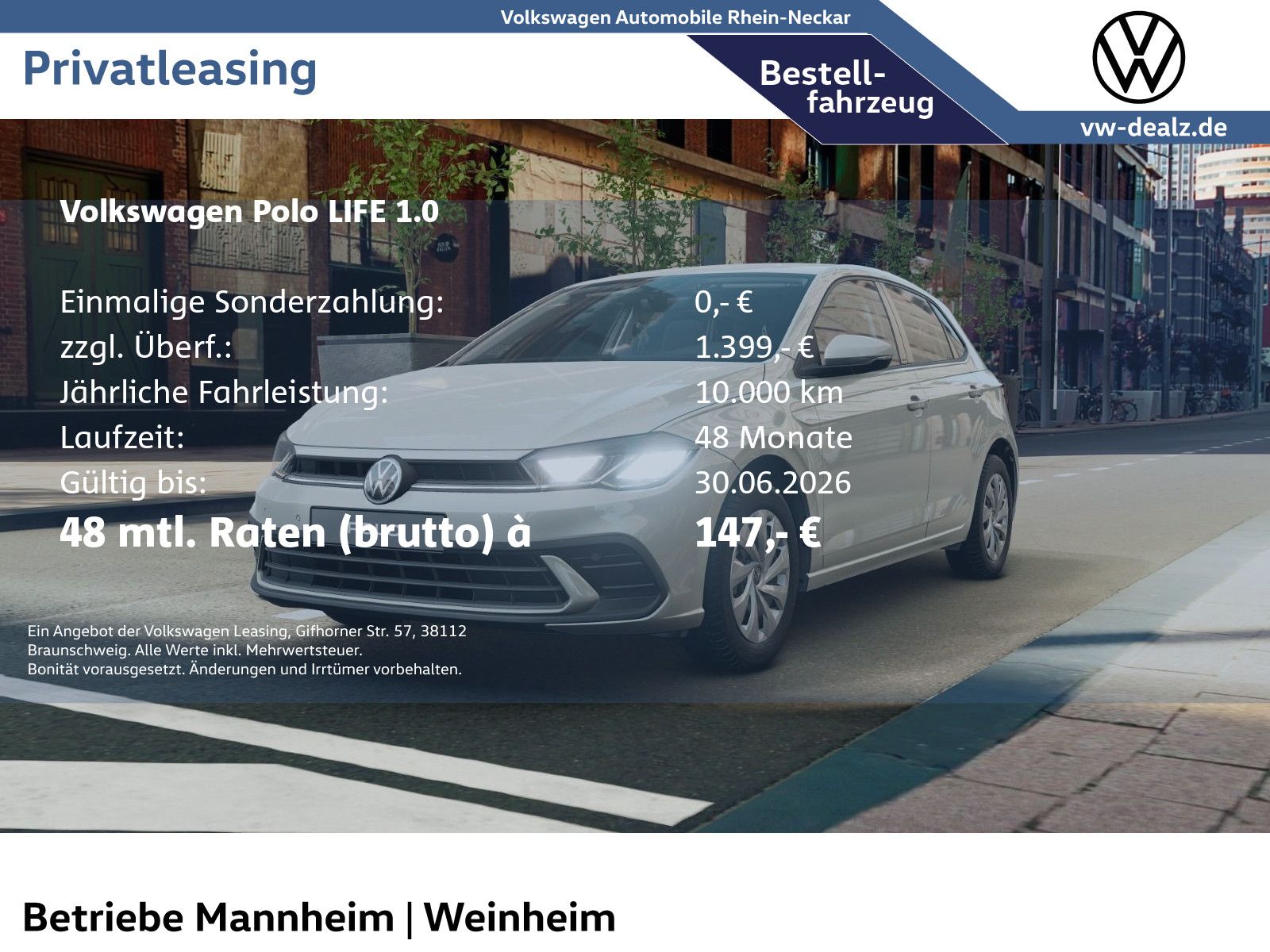 Volkswagen Polo Life 1.0 Klima