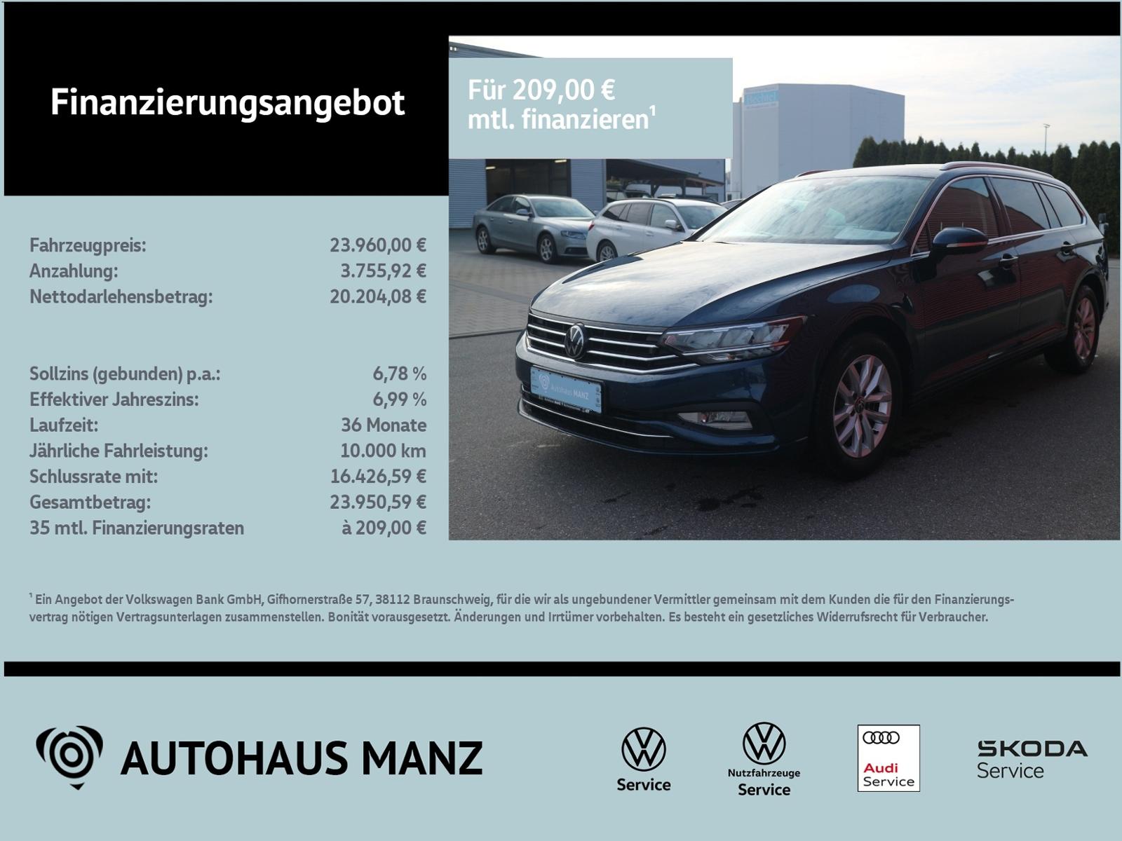 Volkswagen Passat Variant 2.0 TDI Business KLIMA LED NAVI A