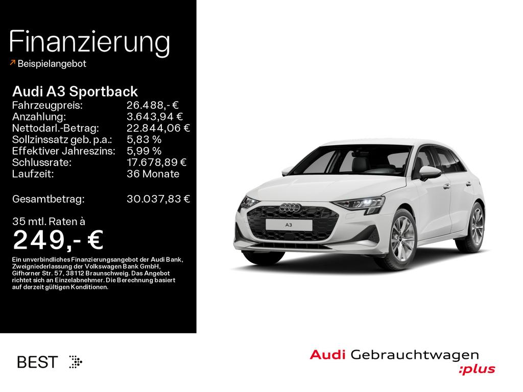 Audi A3 Sportback advanced 30 TFSI Navi Klima Plus 2024