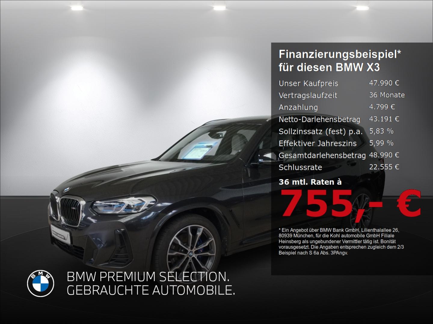 BMW X3 M40d Anhängerkupplung Harman Kardon Head Up D