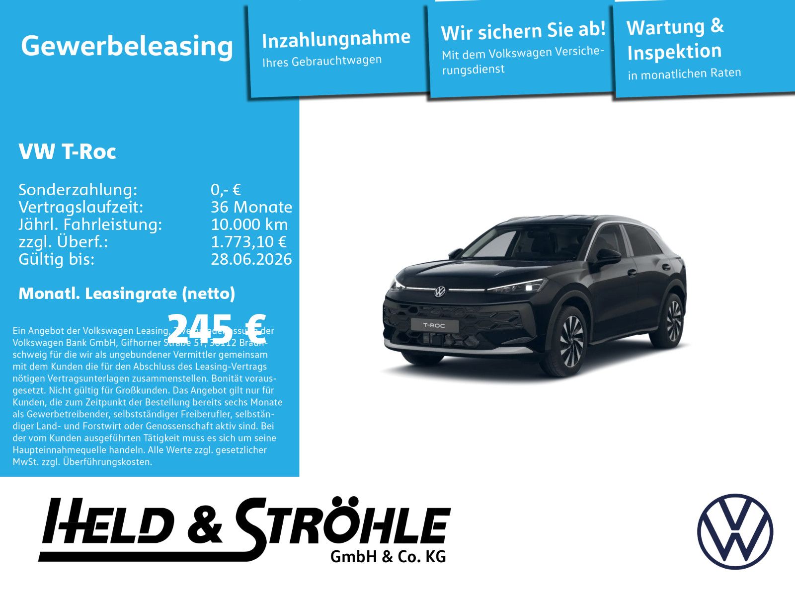 Volkswagen T-Roc Style 1.5eTSI BLACK AHK Aktionszulassung