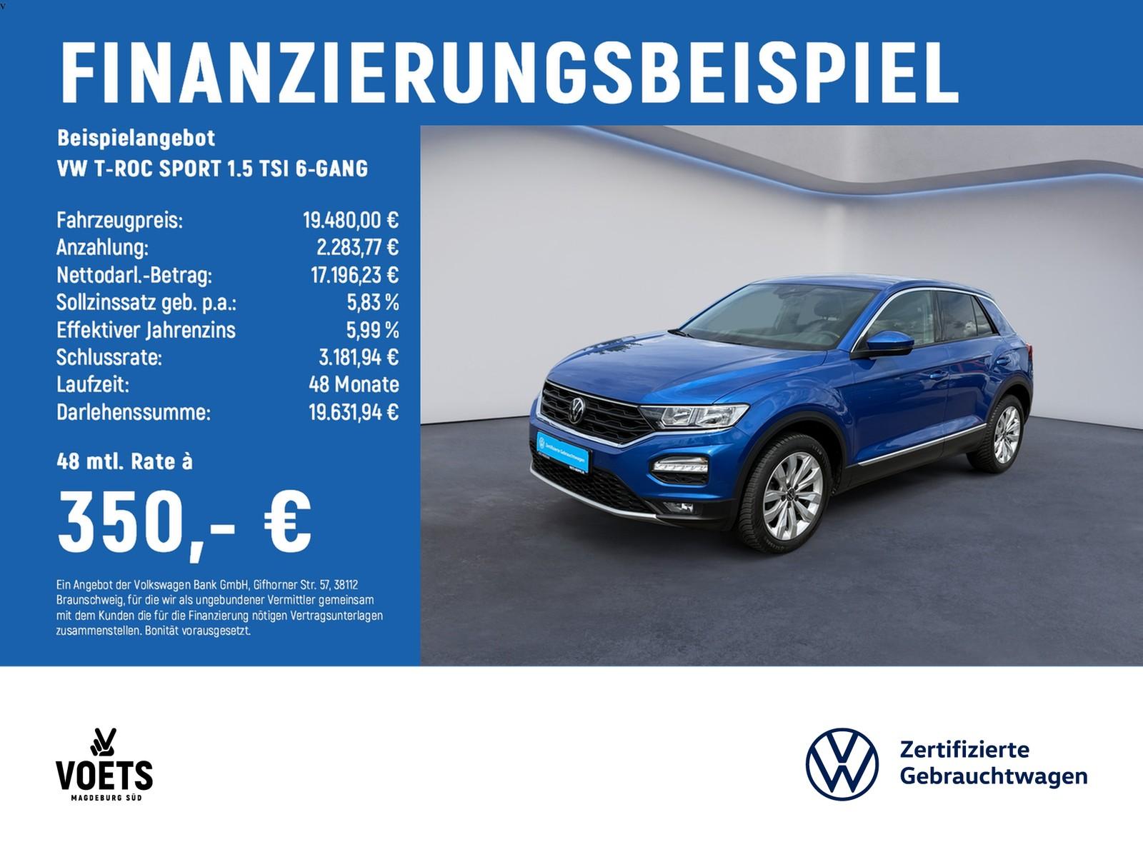 Volkswagen T-ROC SPORT 1.5 TSI 6-GANG NAVI+CLIMATRONIC+APP+