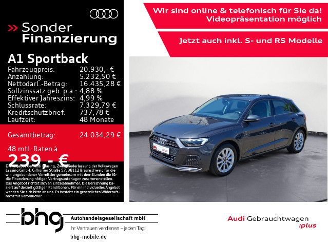 AUDI A1 Sportback 30TFSI S tronic advanced plusPaket 