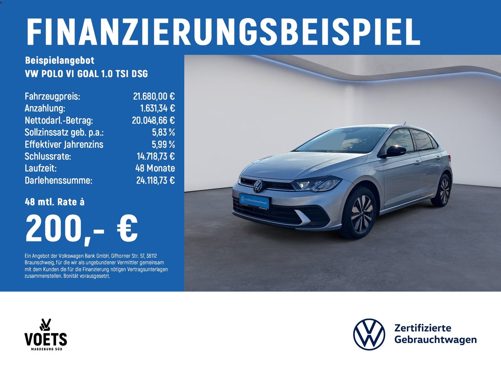 Volkswagen POLO VI GOAL 1.0 TSI DSG LED+NAVI+ACC+PDC+APP-C
