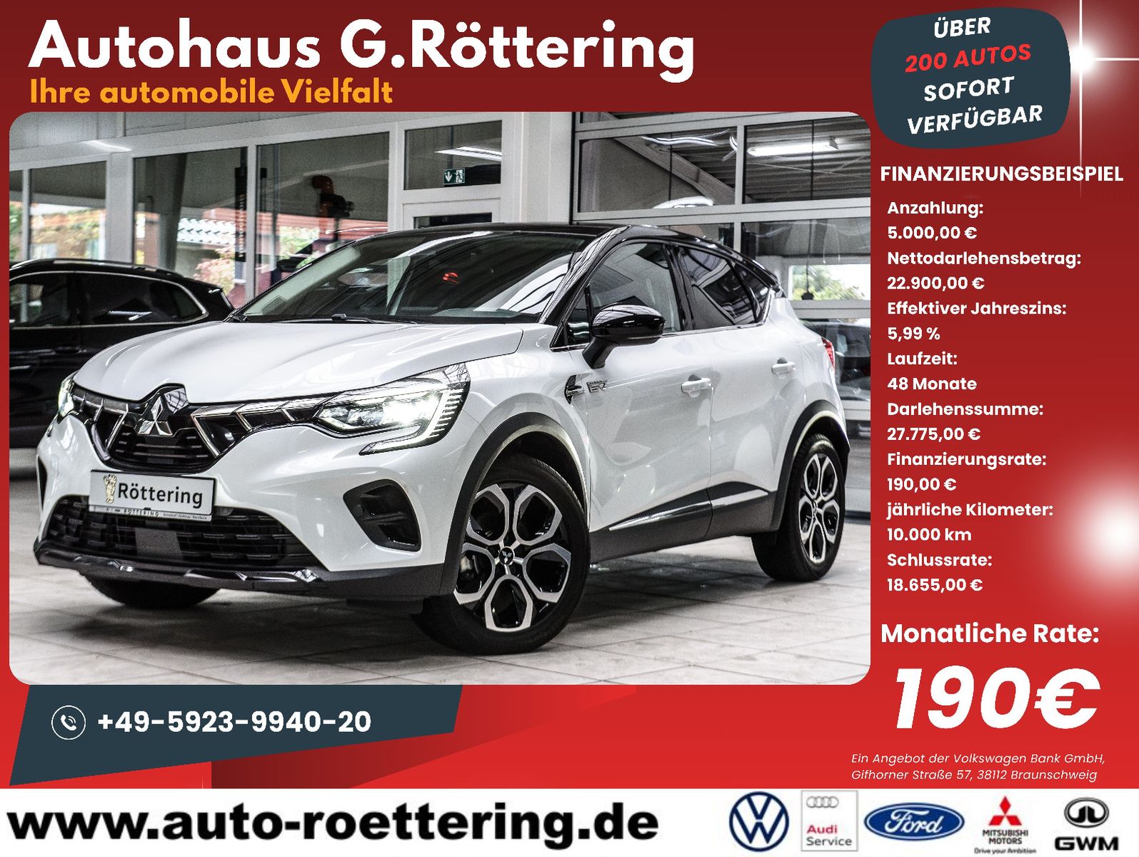 Fahrzeugabbildung Mitsubishi ASX 1.6 Top HEV +LED +Leder +Pano +Bose +Navi