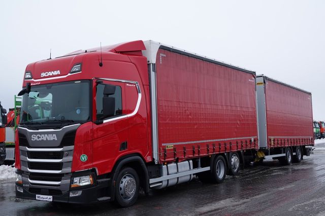 Scania R 450 / ZESTAW TANDEM 120 M3 / PRZEJAZDOWY / 201