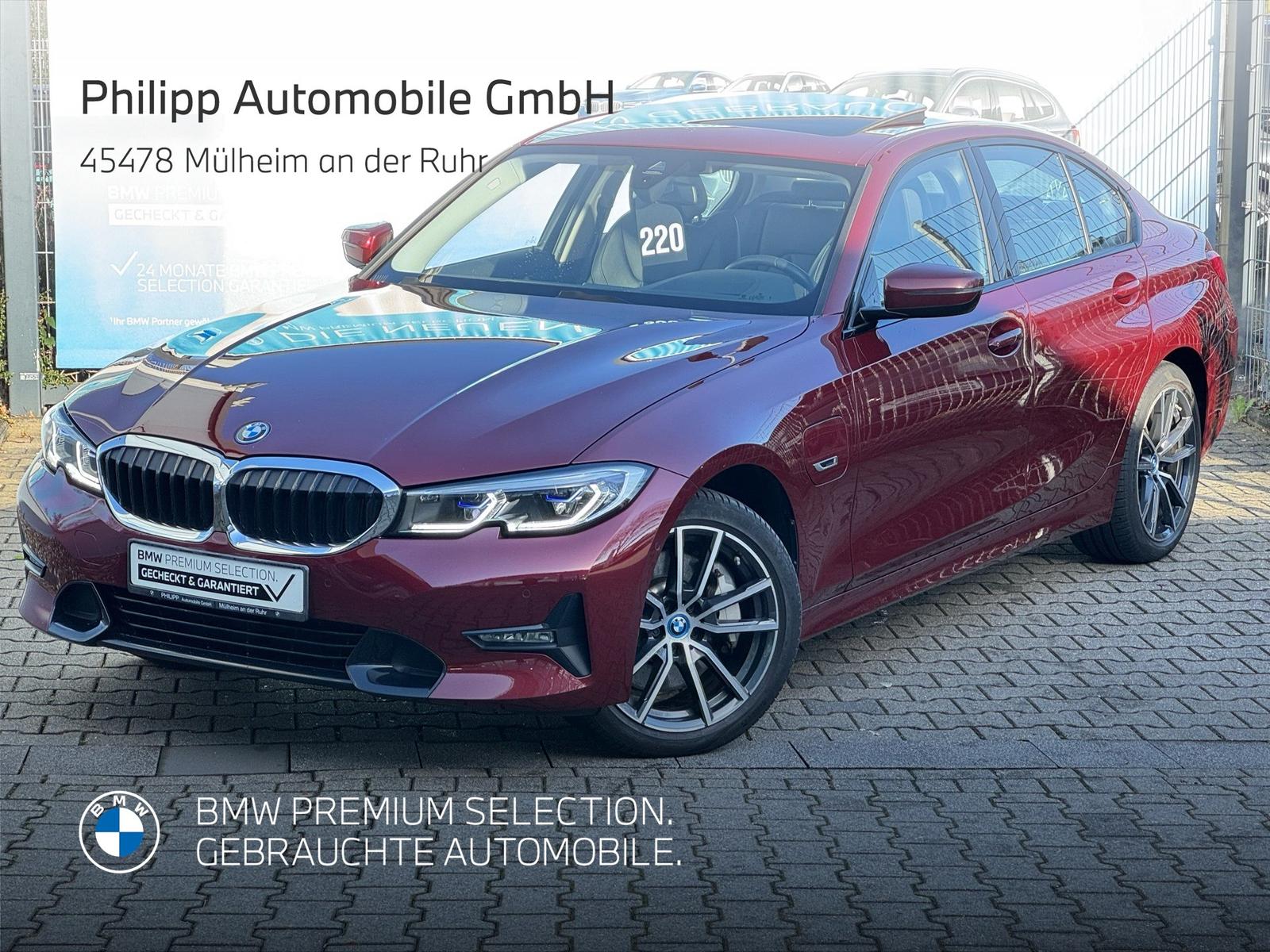 BMW 330e Sport Line Glasdach LASER HuD RFK Ad.M.Fahr