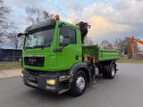 MAN TGM 18.340 4×2 Kran14,5m Meiller 3xKipper 1 Hand - MAN Betonmischer