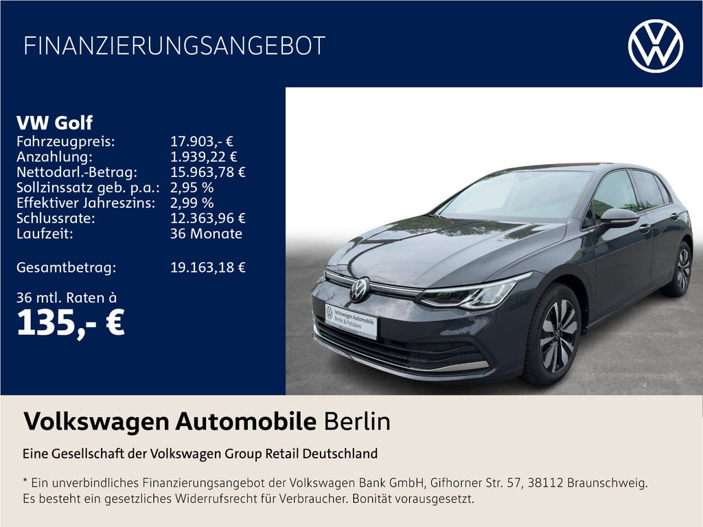 Golf VIII 1.0 TSI "MOVE" Climatronic LED PDC SHZ