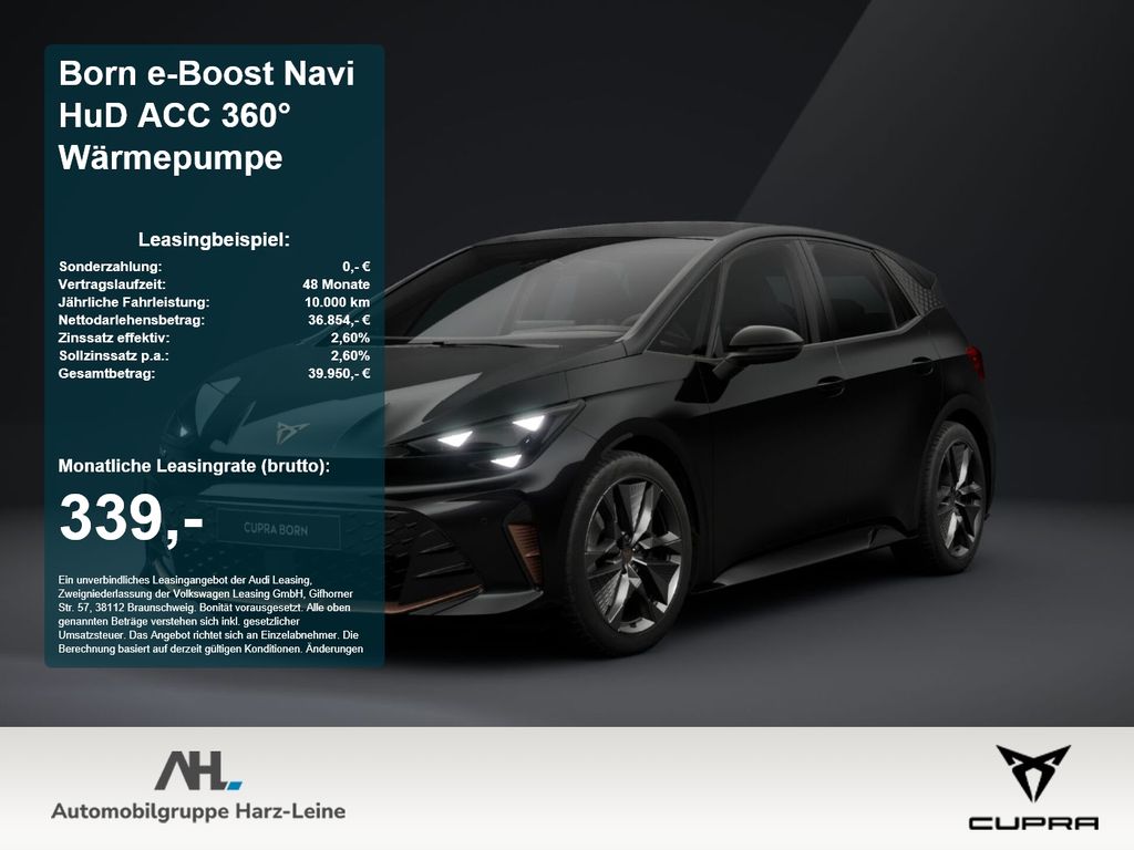 Cupra Born e-Boost Navi HuD ACC 360° Wärmepumpe 360 LM