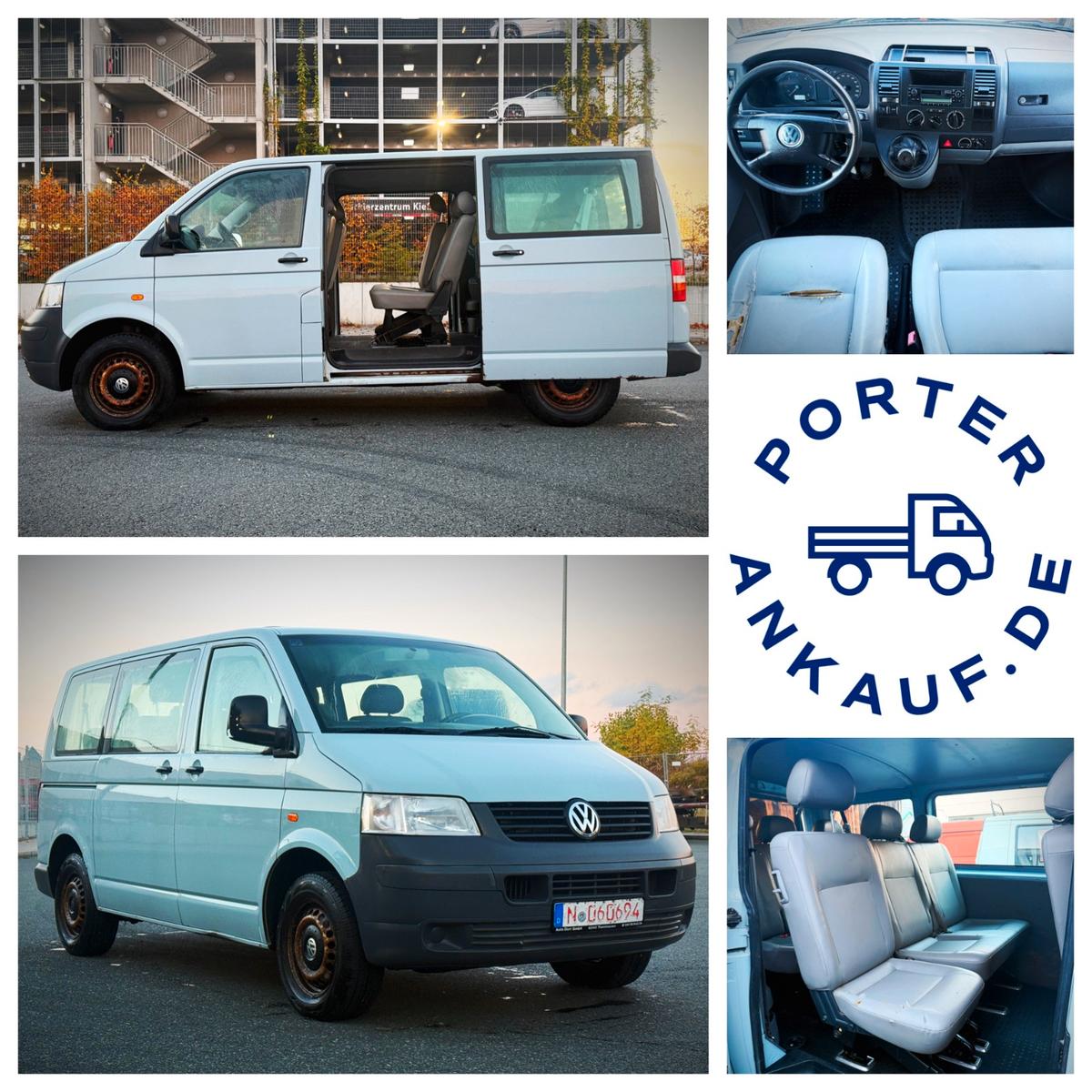 Volkswagen T5*2,5 TDI*9-SITZE*KLIMA*TÜV 2/2027*2xSCHIEBETÜR