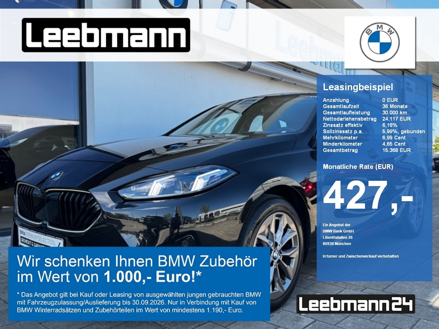 BMW 120d HeadUp/IconicGlow/ACC Finanzierung ab 0,49%