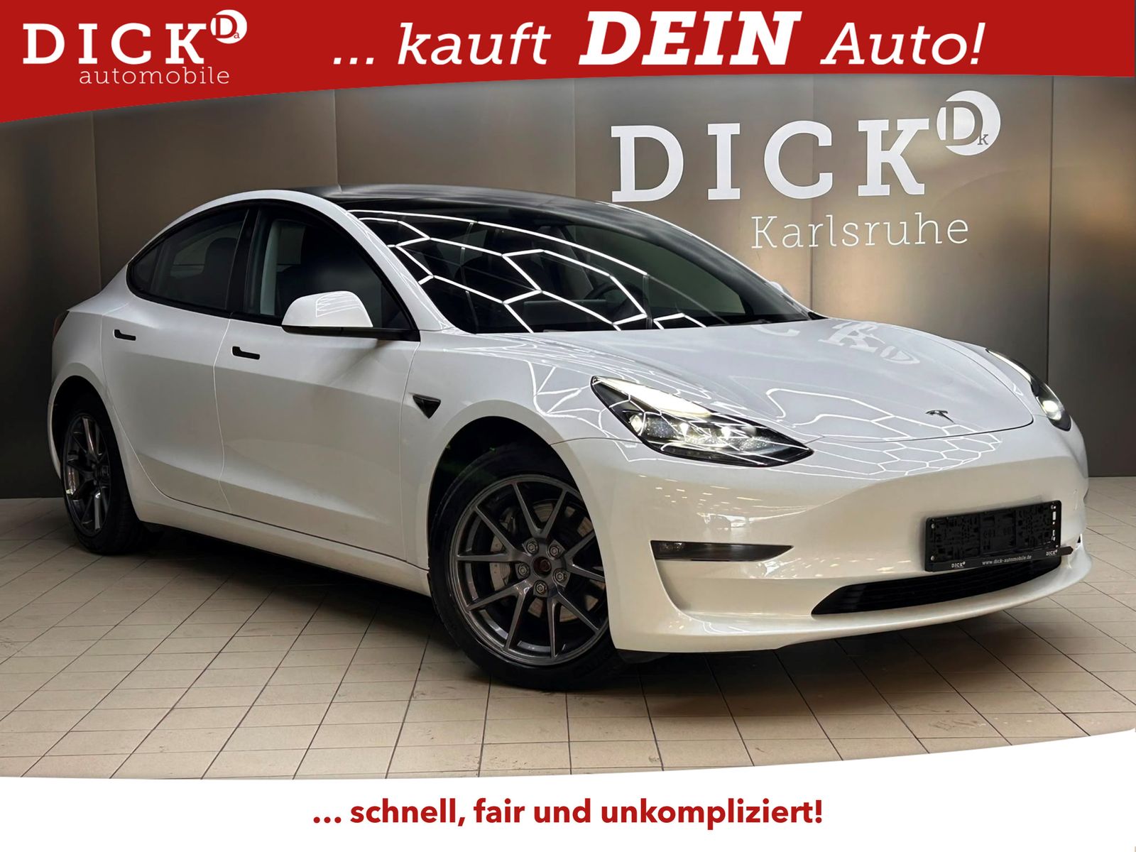 Fahrzeugabbildung Tesla Model 3 Long Range Dual AWD PANO+LED+NAVI+KAM+WP