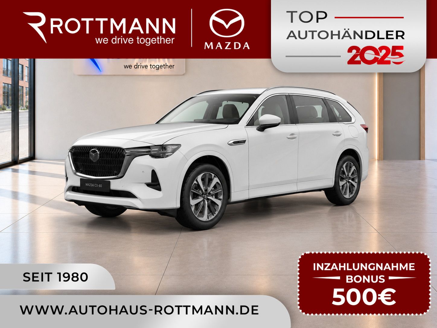 Mazda CX-80 Plug-In 327ps Aut. PHEV AWD Takumi Leder-W