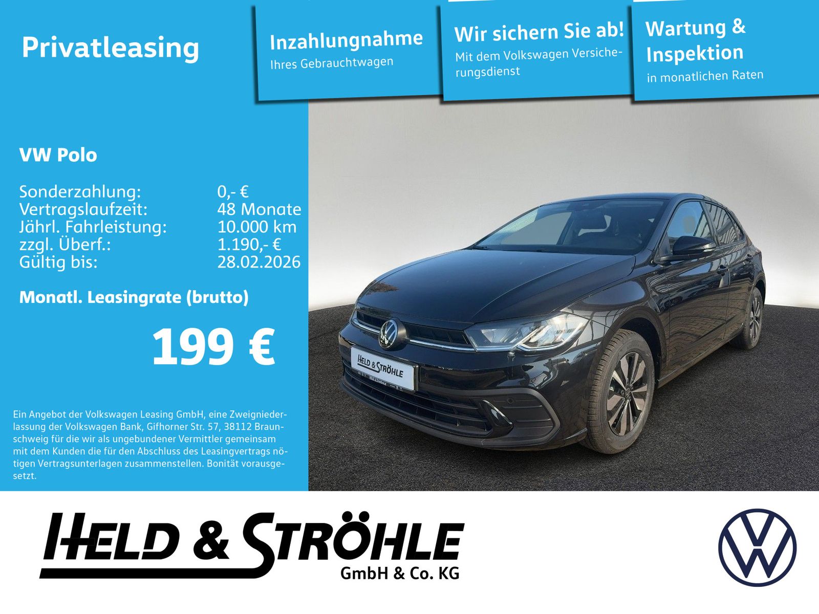 Volkswagen Polo GOAL 1,0l SHZ Lane Assist Aktionszulassung
