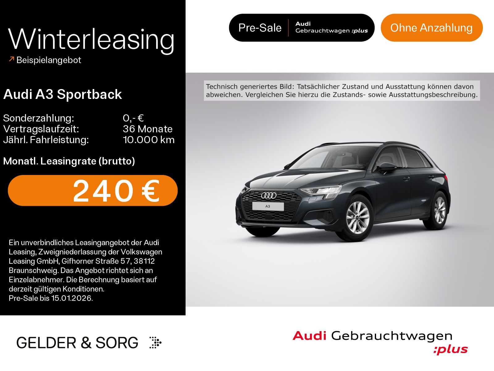 Audi A3 Sportback 30 TDI Stand*Navi*Sound*Virtual