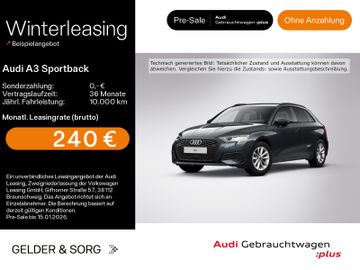 Audi Leasingangebot: Audi A3 Sportback 30 TDI Stand*Navi*Sound*Virtual