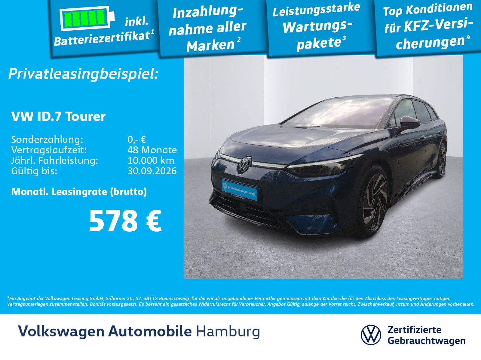 Volkswagen ID.7 Tourer Pro Navi AHK Kamera Sitzheizung PDC imagem 2