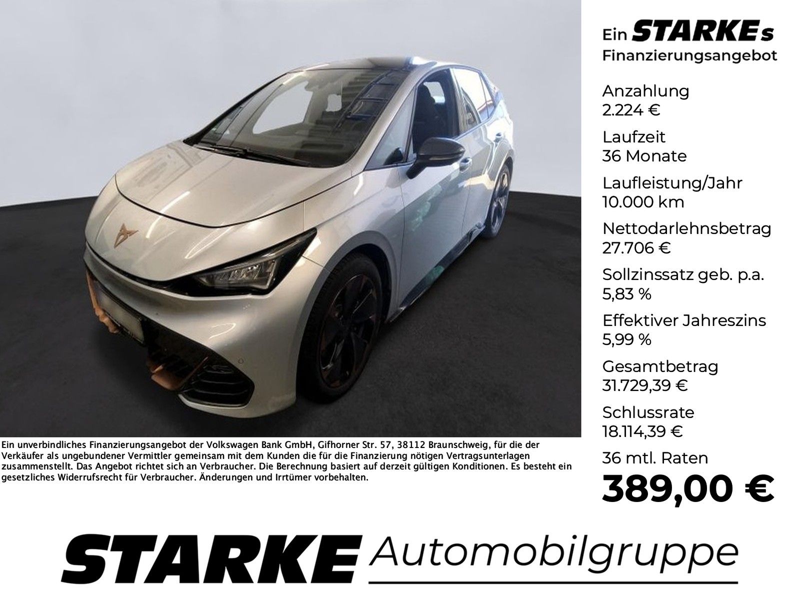 Cupra Born electric  HeadUp Panodach Navi LED Kamera P