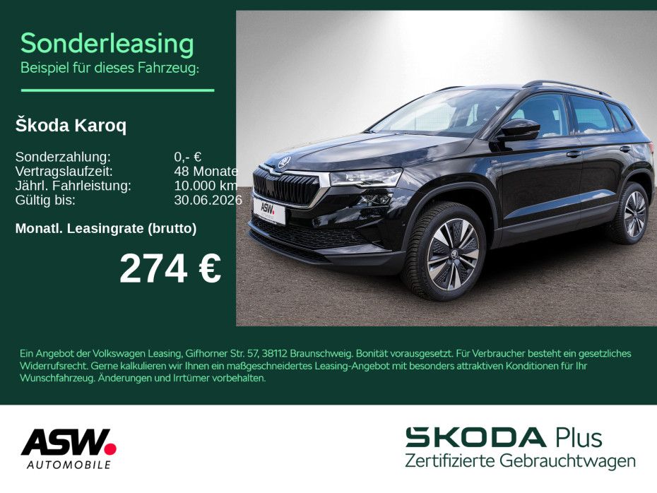 Skoda Karoq Selection 2,0 TDI DSG LED AHK 360° Navi VC