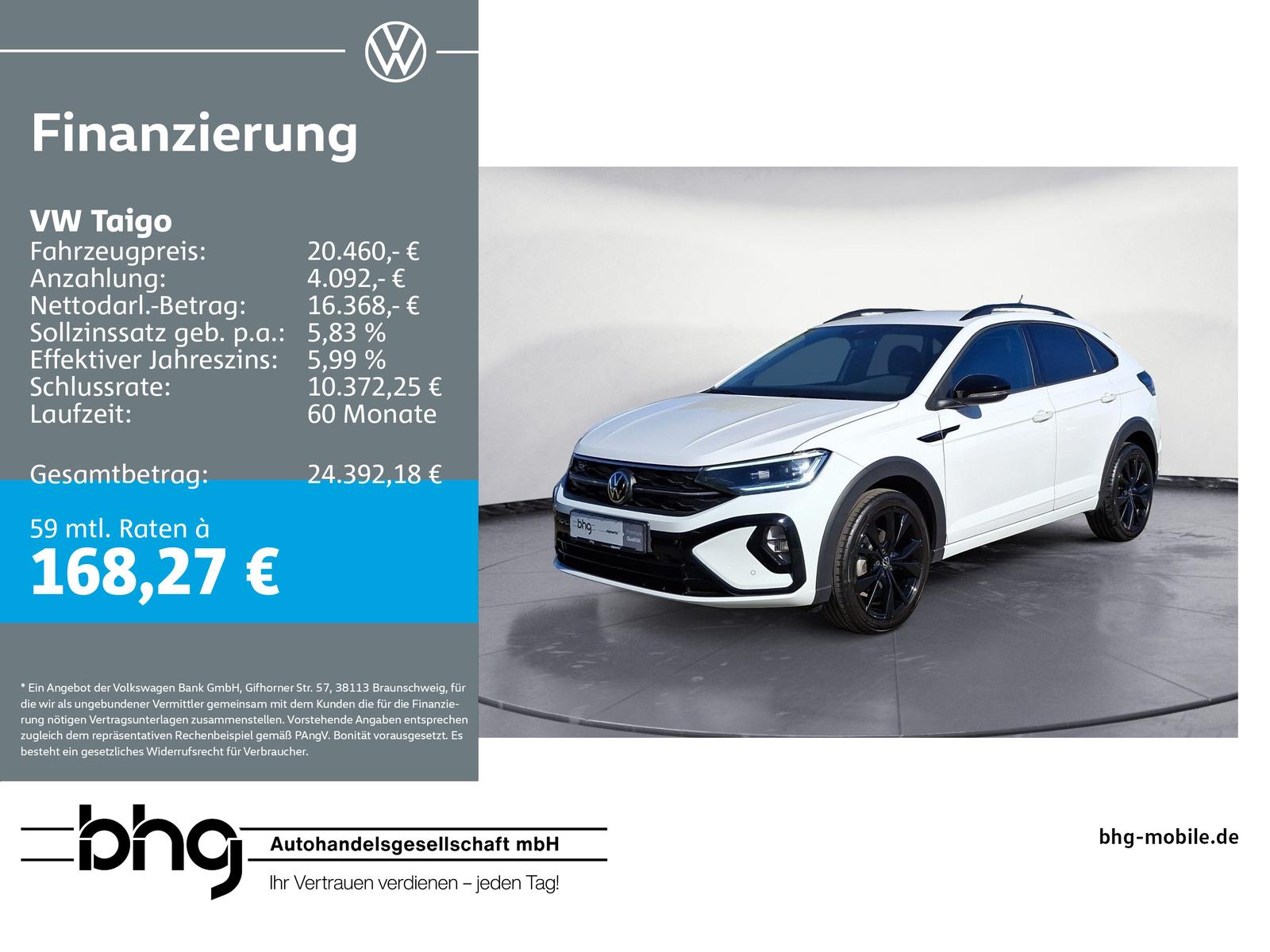 Volkswagen Taigo 1.0 TSI R-Line BlackStyle MatrixLED Navi c