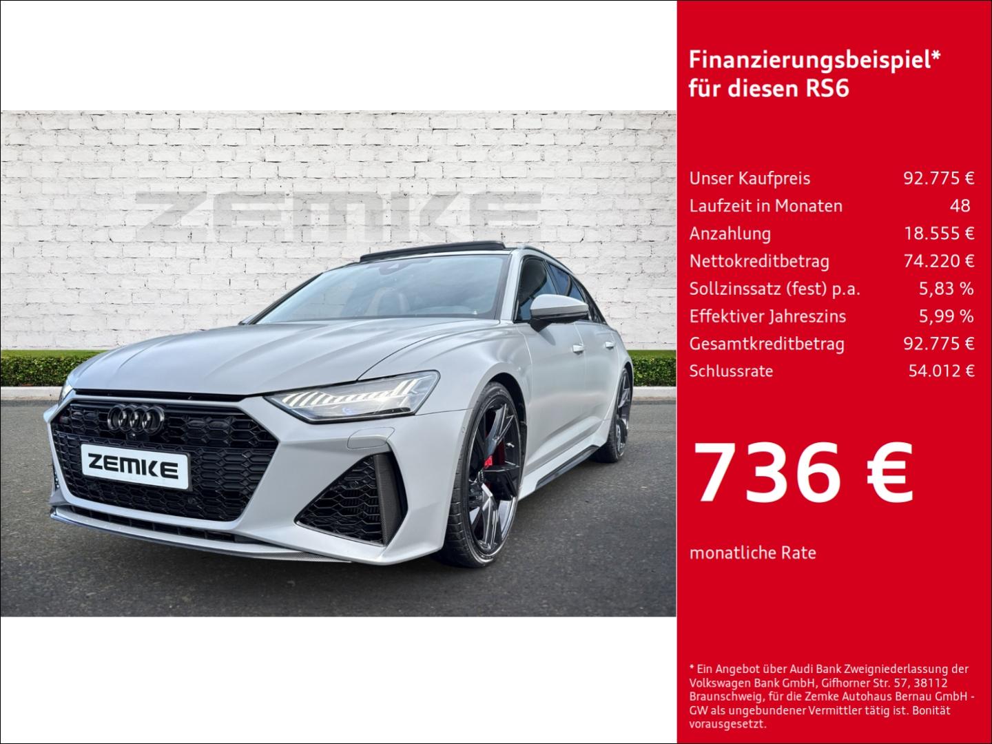 Audi RS6 Avant 4.0 TFSI quattro Luftfederung AD Nivea