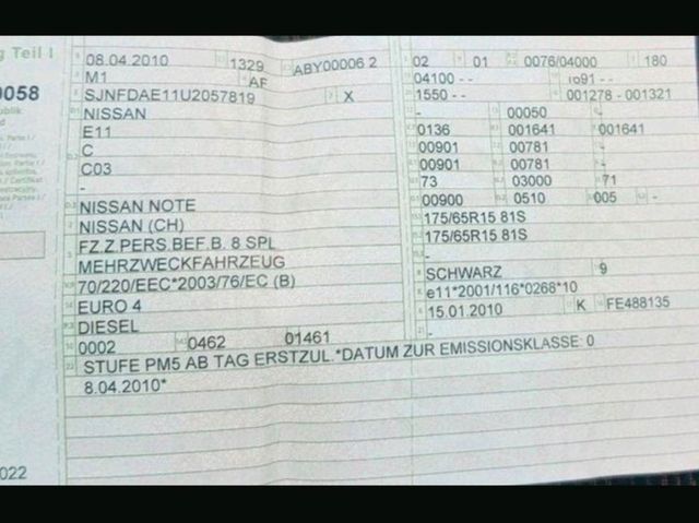 Nissan İch verkaufe Nisan note